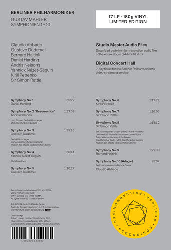 Berliner Philharmoniker: Mahler: Symphonies Nos. 1-10 (17 LP) { Vinyl LP }