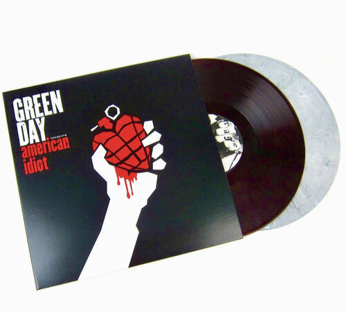 Green Day: American Idiot - Limited Colored Vinyl with LP1 pressed on Red with Black swirl & LP2 pressed on White with Black swirl { Vinyl LP }