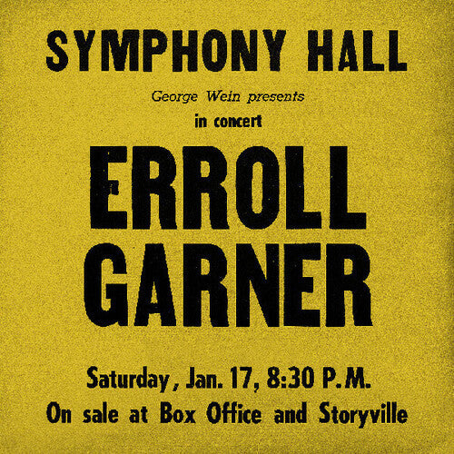 Erroll Garner: Symphony Hall Concert { Vinyl LP }