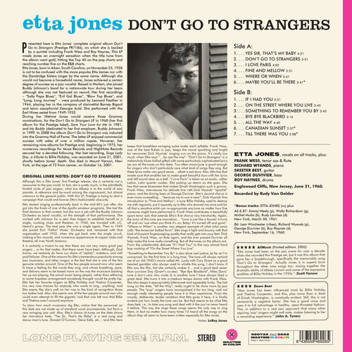 Etta Jones: Don't Go To Strangers - 180-Gram Pink Colored Vinyl { Vinyl LP }