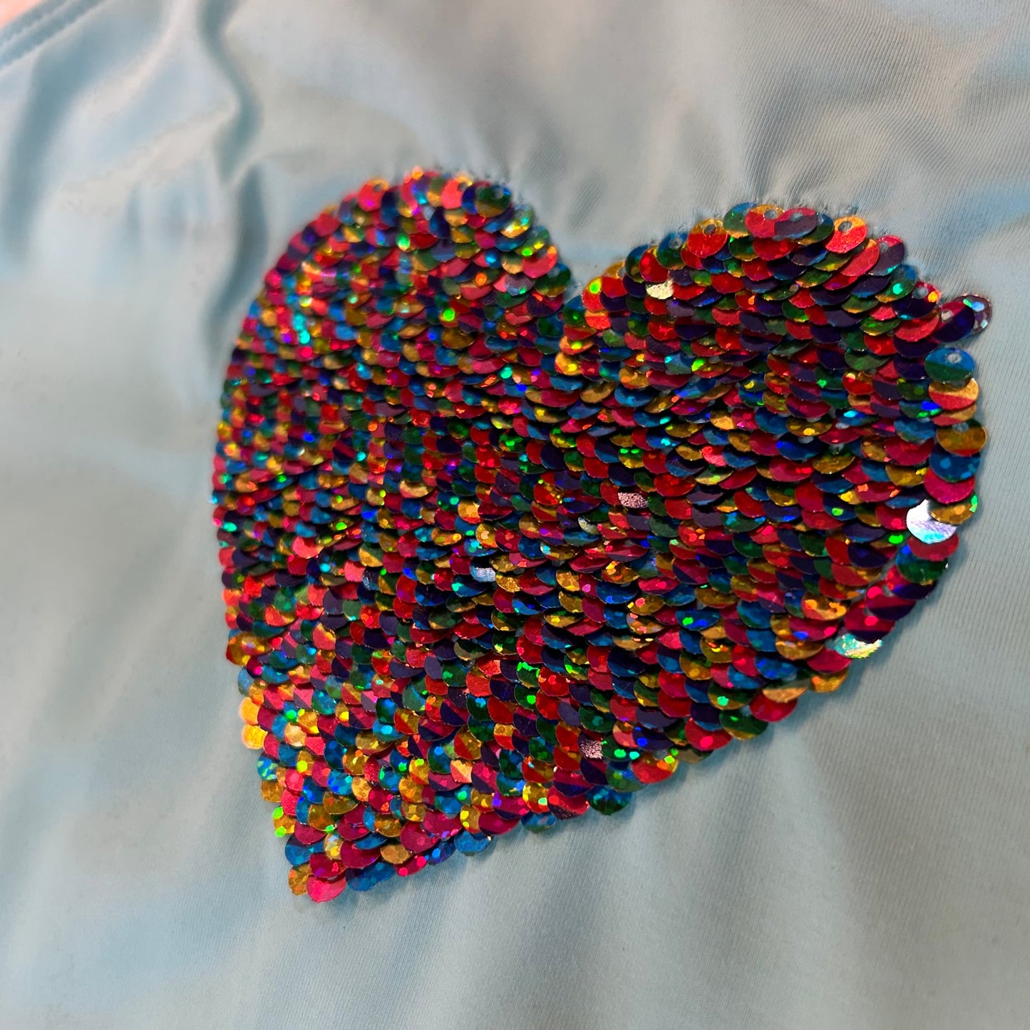 H2071 Kids Rainbow Sequin Swimsuit